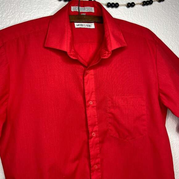 Vintage Men’s Monte Carlo Red Button Down Shirt - Picture 3 of 4